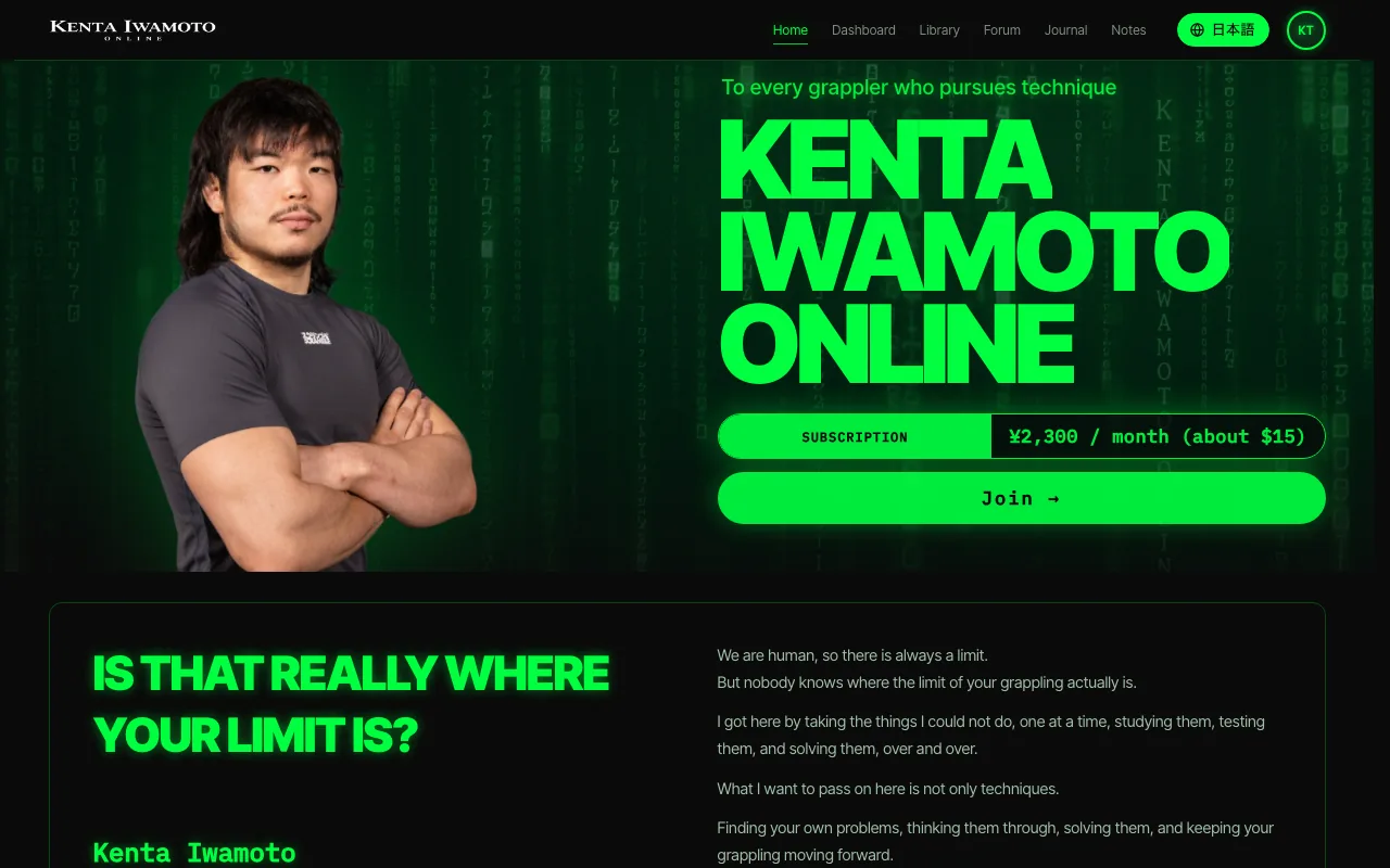 The top of kentaiwamoto.com
