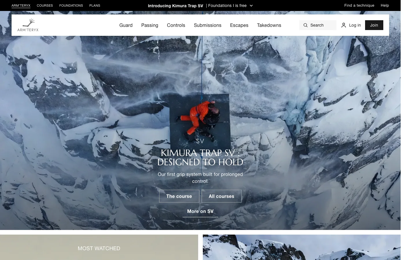 Site de demonstração: ARM’TERYX