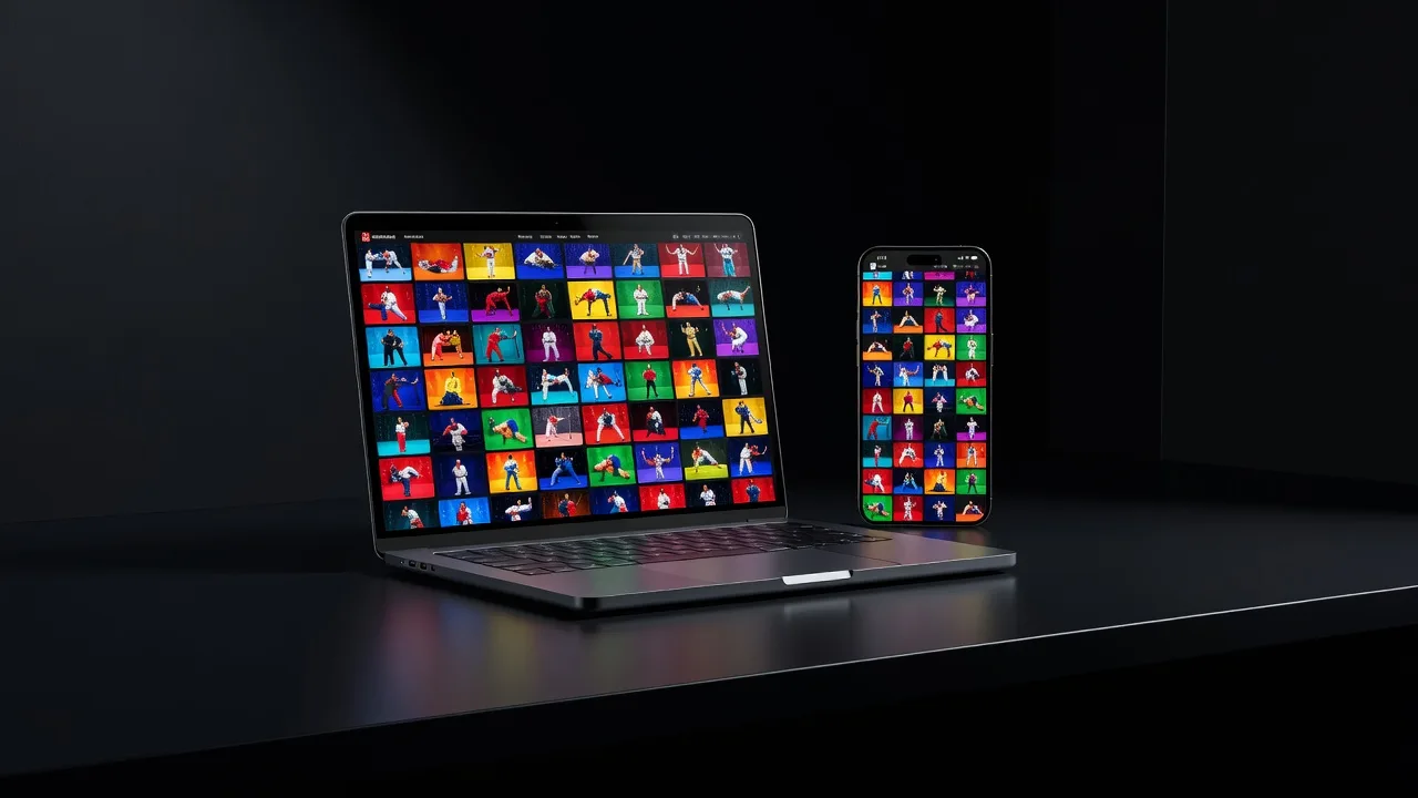 Your branded subscription video site displayed on laptop and phone