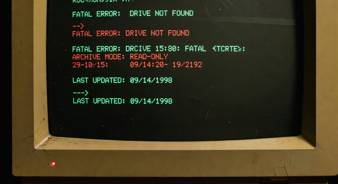 An outdated dashboard interface